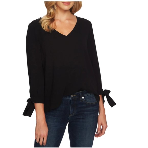 CeCe Tie Sleeve Top - Picture 1 of 4